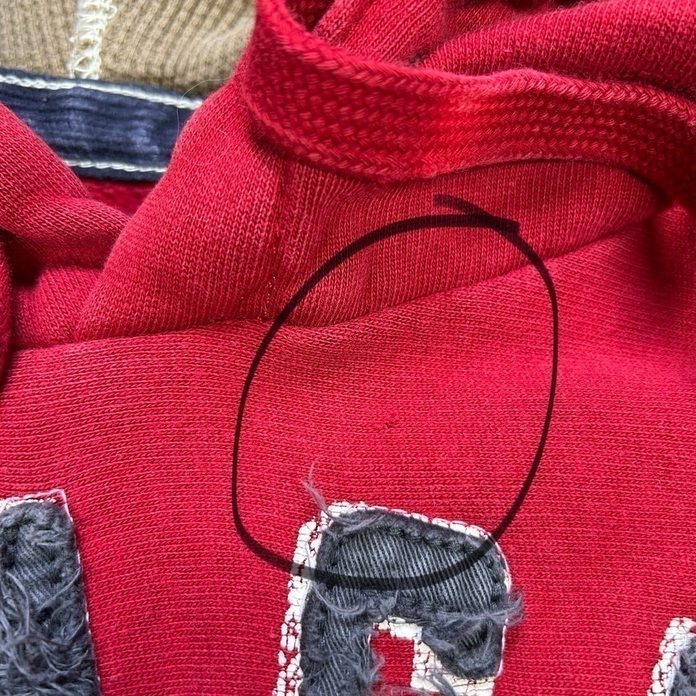 American Eagle Hoodie Mens Large Sweatshirt Spellout Y2K Style Preppy Outerwear - Picture 5 of 5
